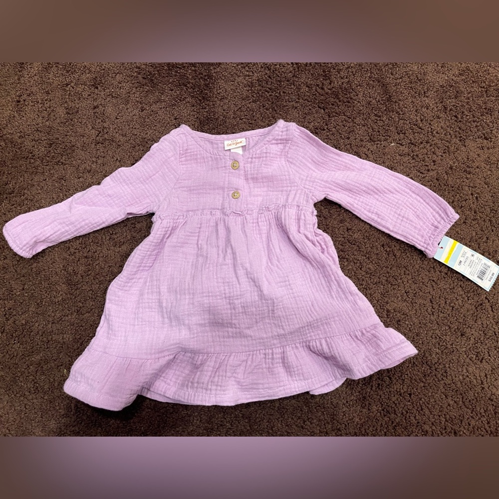 Cat and jack purple 2 piece set size 12 months